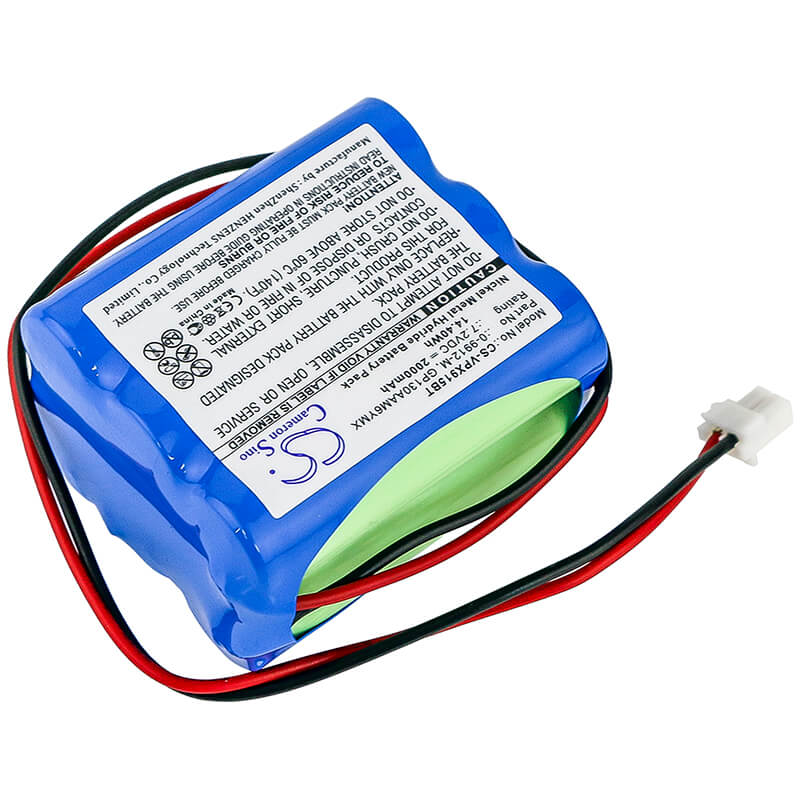 7.2V, 2000mAh, Ni-MH Battery fits Visonic, 0-9912-h, 0-9912-w, 14.4Wh