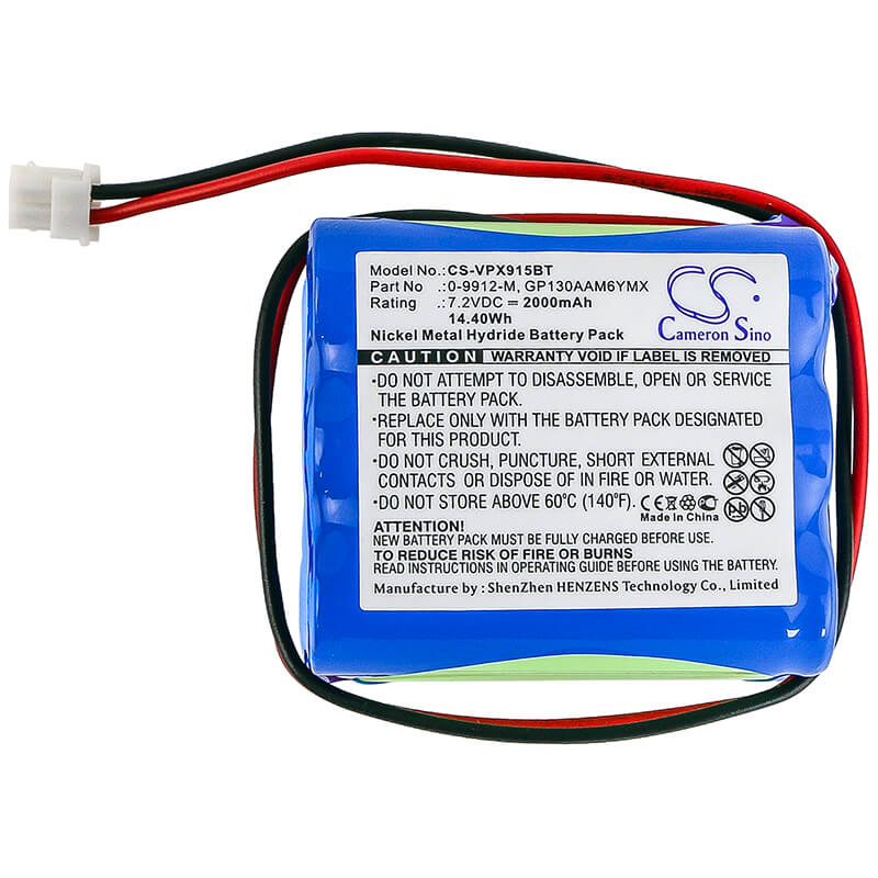 7.2V, 2000mAh, Ni-MH Battery fits Visonic, 0-9912-h, 0-9912-w, 14.4Wh