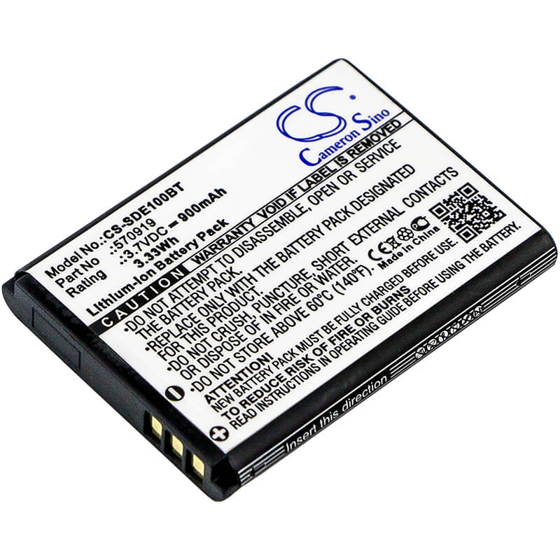 3.7V, 900mAh, Li-ion Battery fits Sedea, Elegant 10, S5, 3.33Wh