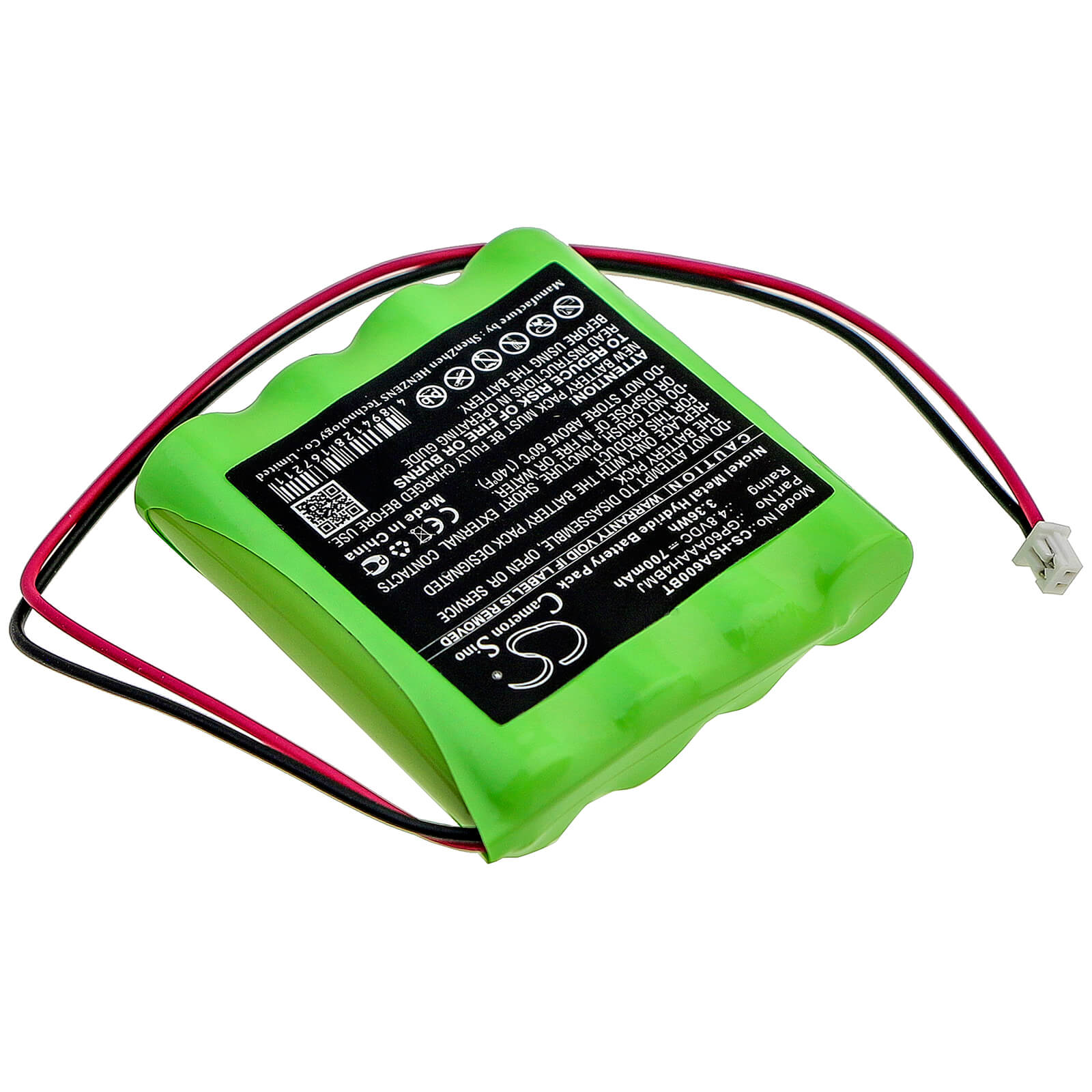 4.8V, 700mAh, Ni-MH Battery fits Yale, Ef Panel Alarm Control Panel, 3.36Wh