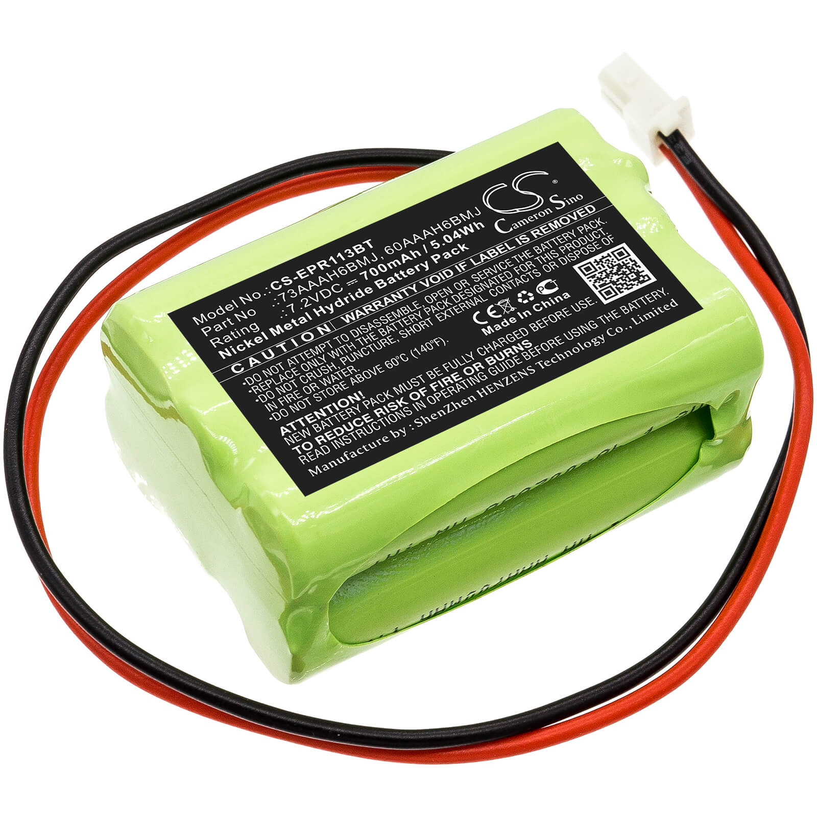 7.2V, 700mAh, Ni-MH Battery fits Electia, 1131 Dtmf, 1132 Gsm, 5.04Wh