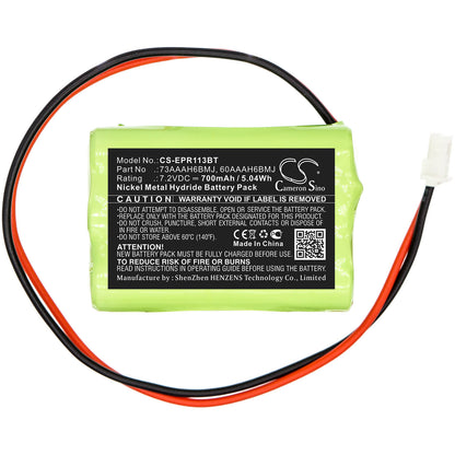 7.2V, 700mAh, Ni-MH Battery fits Electia, 1131 Dtmf, 1132 Gsm, 5.04Wh