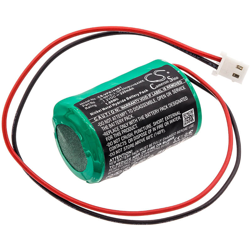 7.2V, 230mAh, Ni-MH Battery fits Visonic, Powermax Bell Box, Powermax Mcs-700, 1.656Wh