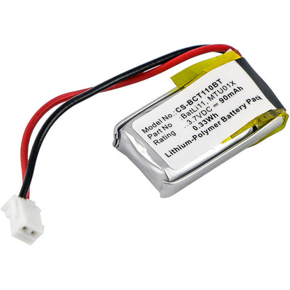 3.7V, 90mAh, Li-Polymer Battery fits Intercom, D5130gb, D5131gb, 0.333Wh