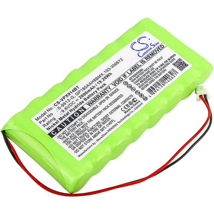 9.6V, 2000mAh, Ni-MH Battery fits Visonic, Amber Select, Amberlink Emergency Response, 19.2Wh