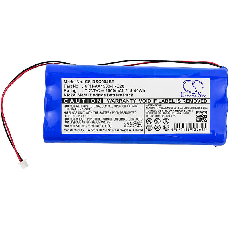 7.2V, 2000mAh, Ni-MH Battery fits Dsc, 9047 Powerseries Security Syst, Impassa Wireless, 14.4Wh