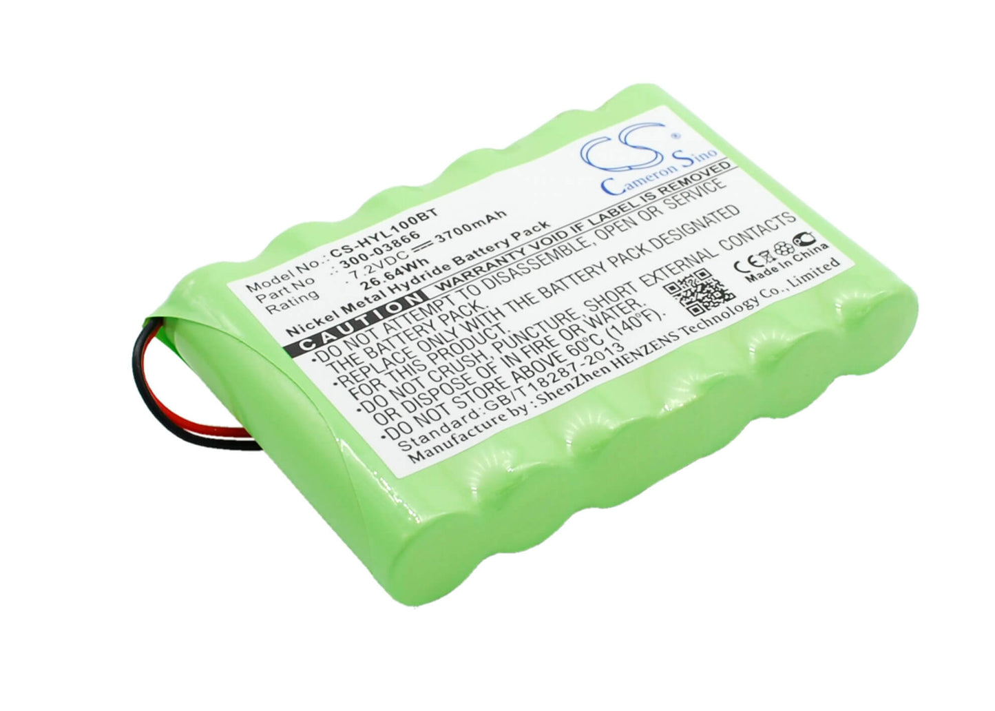 7.2V, 3700mAh, Ni-MH Battery fits Honeywell, Lynx, Lynx 5100, 26.64Wh