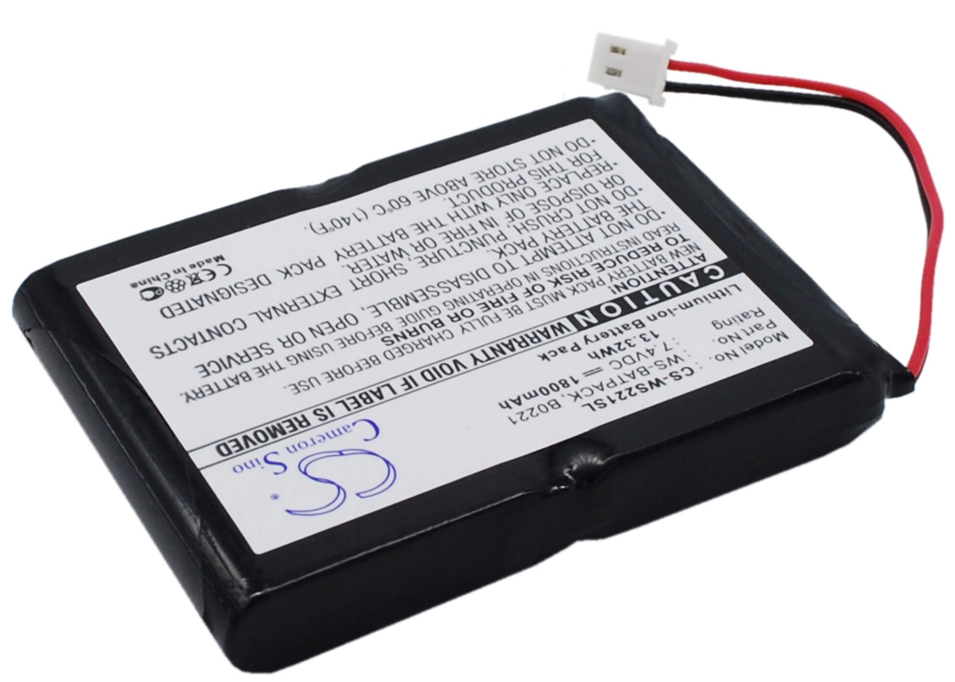 7.4V, 1800mAh, Li-ion Battery fits William, Sound Sorin, 13.32Wh