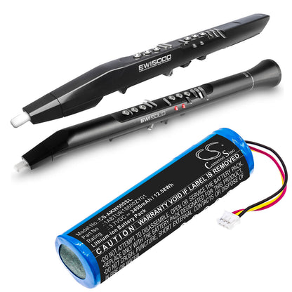 3.7V, 3400mAh, Li-ion Battery fits Akai, 5000 Solo, Ewi 5000, 12.58Wh