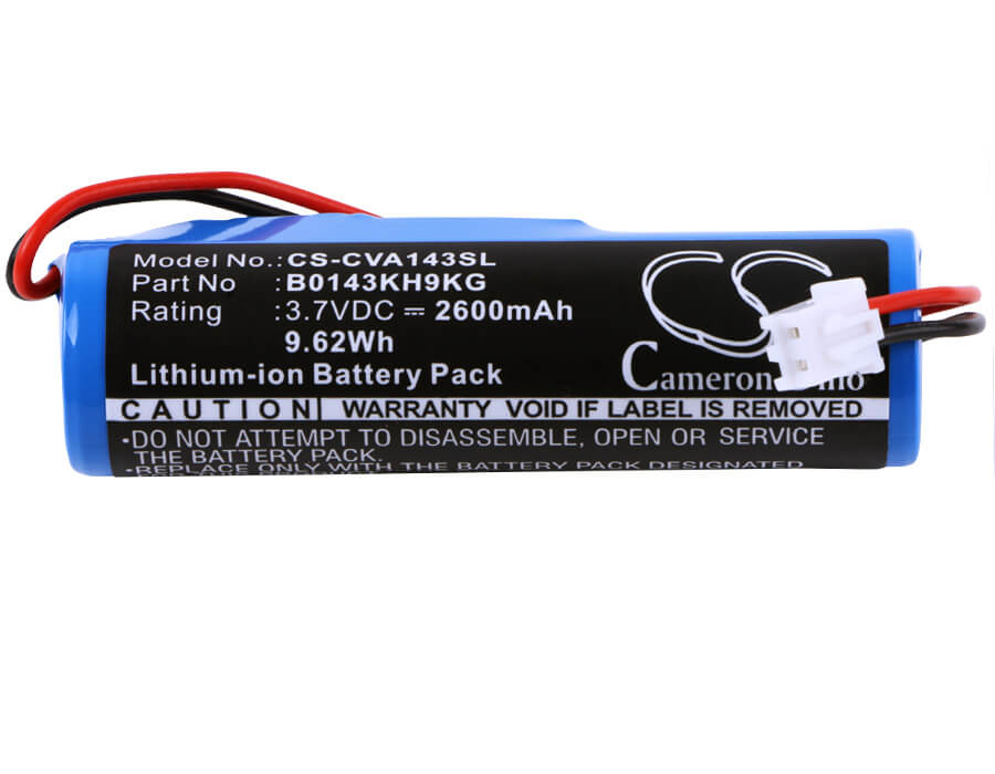 3.7V, 2600mAh, Li-ion Battery fits Croove, Voice Amplifier, 9.62Wh