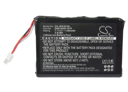 3.7V, 1300mAh, Li-ion Battery fits Jds Labs, C421, C5, 4.81Wh