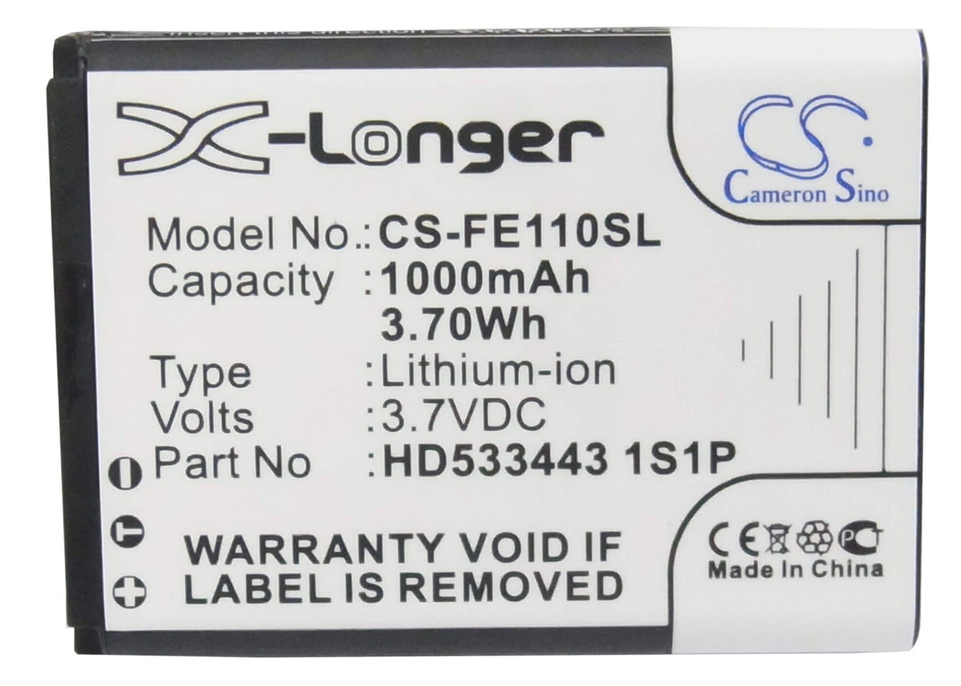 3.7V, 1000mAh, Li-ion Battery fits Fiio, E11, 3.7Wh