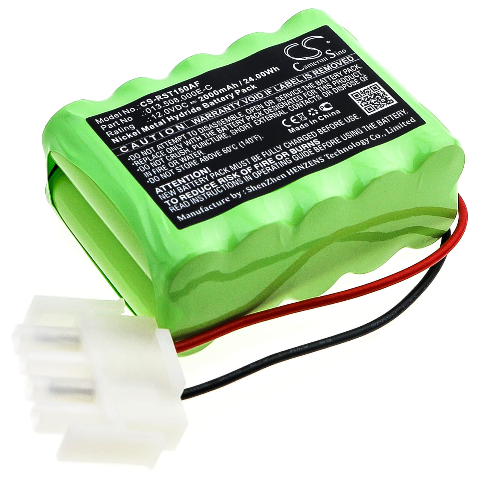 12.0V, 2000mAh, Ni-MH Battery fits Record, Sta15, 24Wh