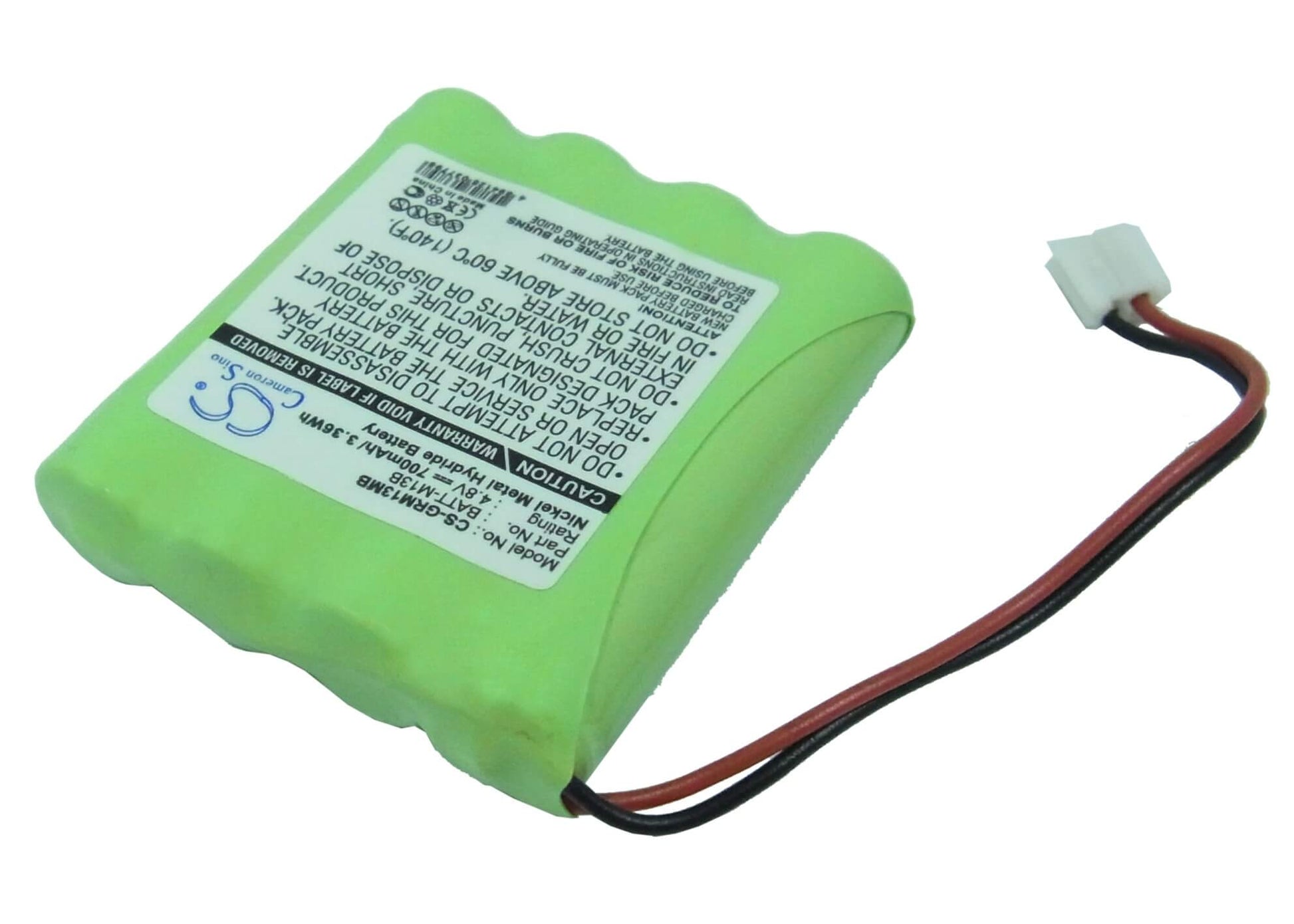 4.8V, 700mAh, Ni-MH Battery fits Graco, M, M13b8720-000, 3.36Wh