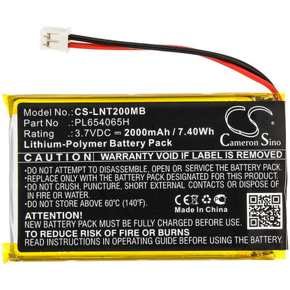 3.7V, 2000mAh, Li-Polymer Battery fits Luvion, Prestige Touch 2, 7.4Wh
