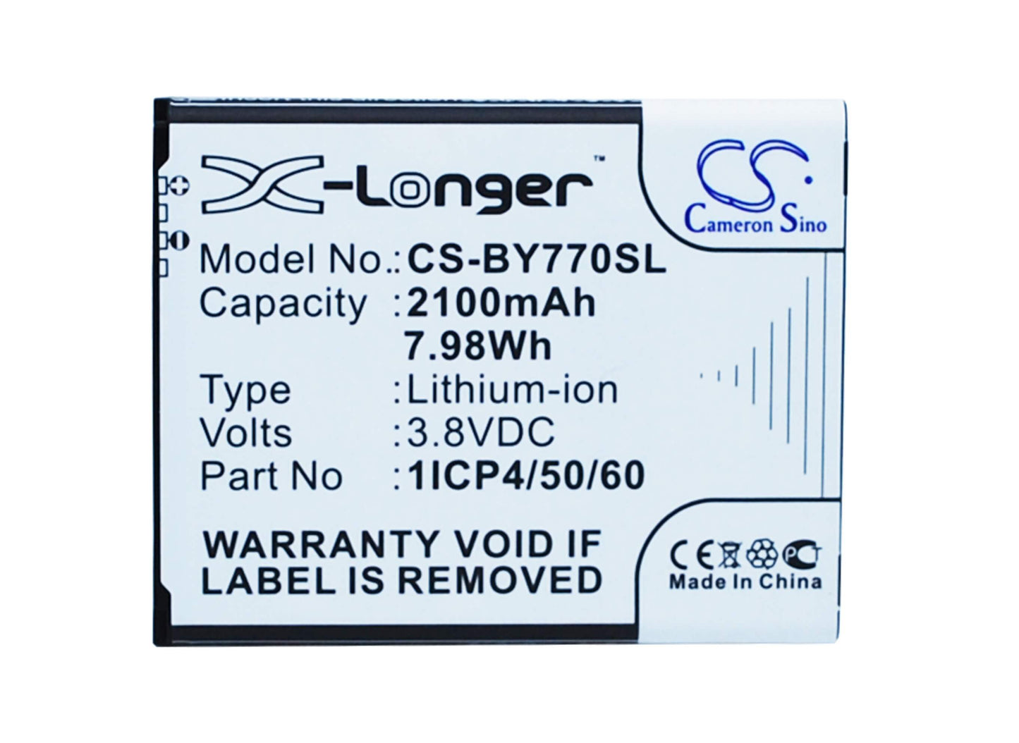 3.8V, 2100mAh, Li-ion Battery fits Beurer, 952.62, 952-62, 7.98Wh