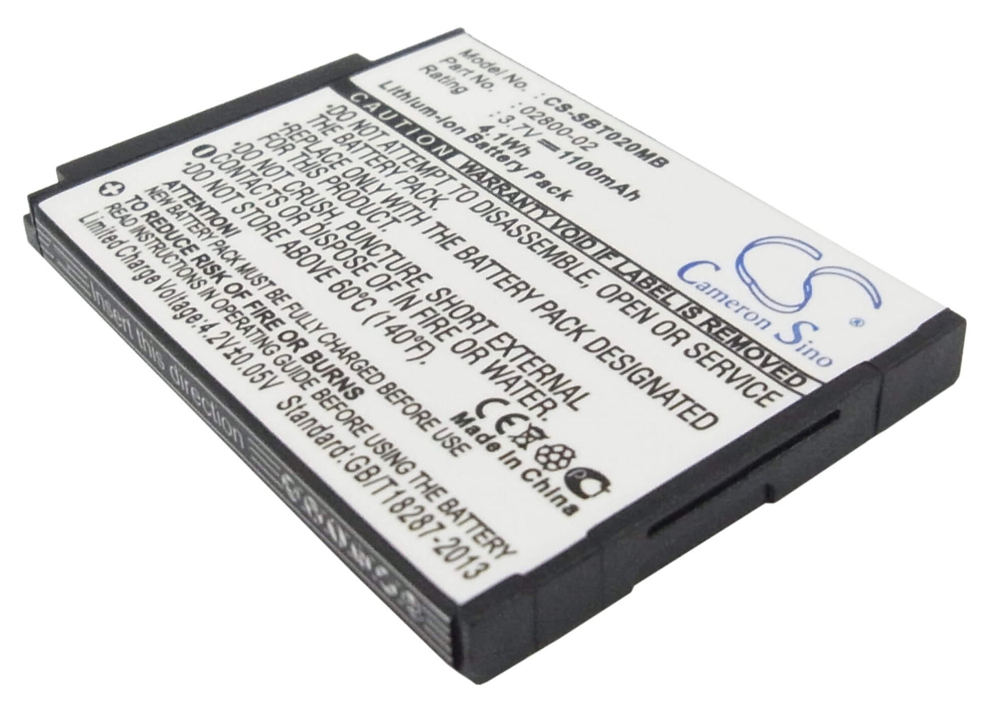 3.7V, 1100mAh, Li-ion Battery fits Summer, Baby Touch 02000, Baby Touch 02004, 4.07Wh