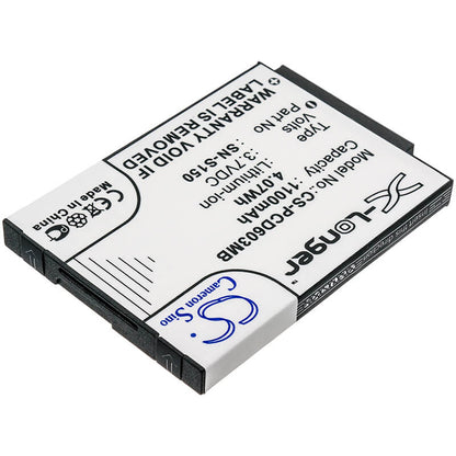 3.7V, 1100mAh, Li-ion Battery fits Philips, Scd603, Scd-603/00, 4.07Wh