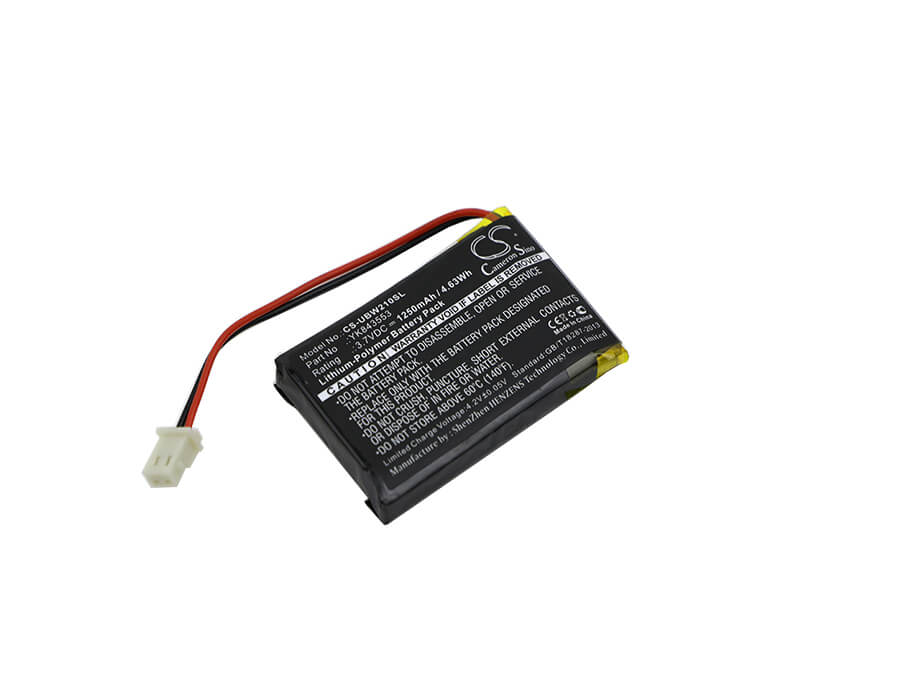 3.7V, 1250mAh, Li-Polymer Battery fits Uniden, Ubw2101c Camera, Ubwc21, 4.625Wh