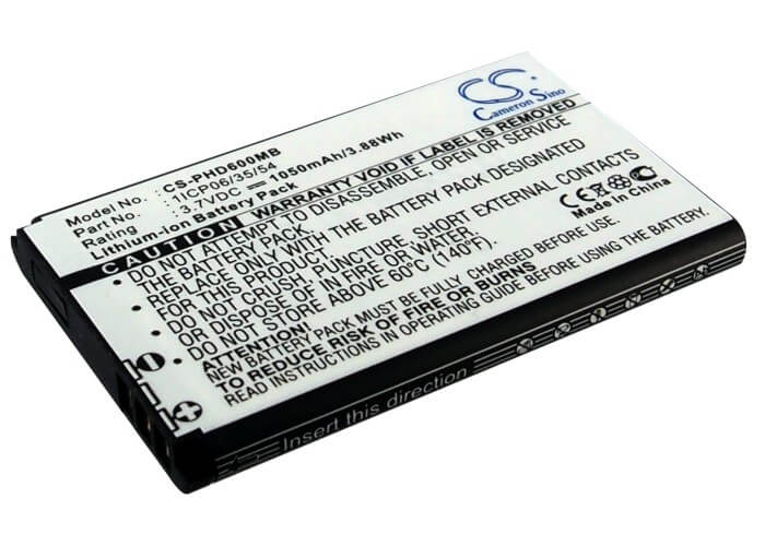 3.7V, 1050mAh, Li-ion Battery fits Topcom, Babyviewer 2500, Babyviewer 4500, 3.885Wh