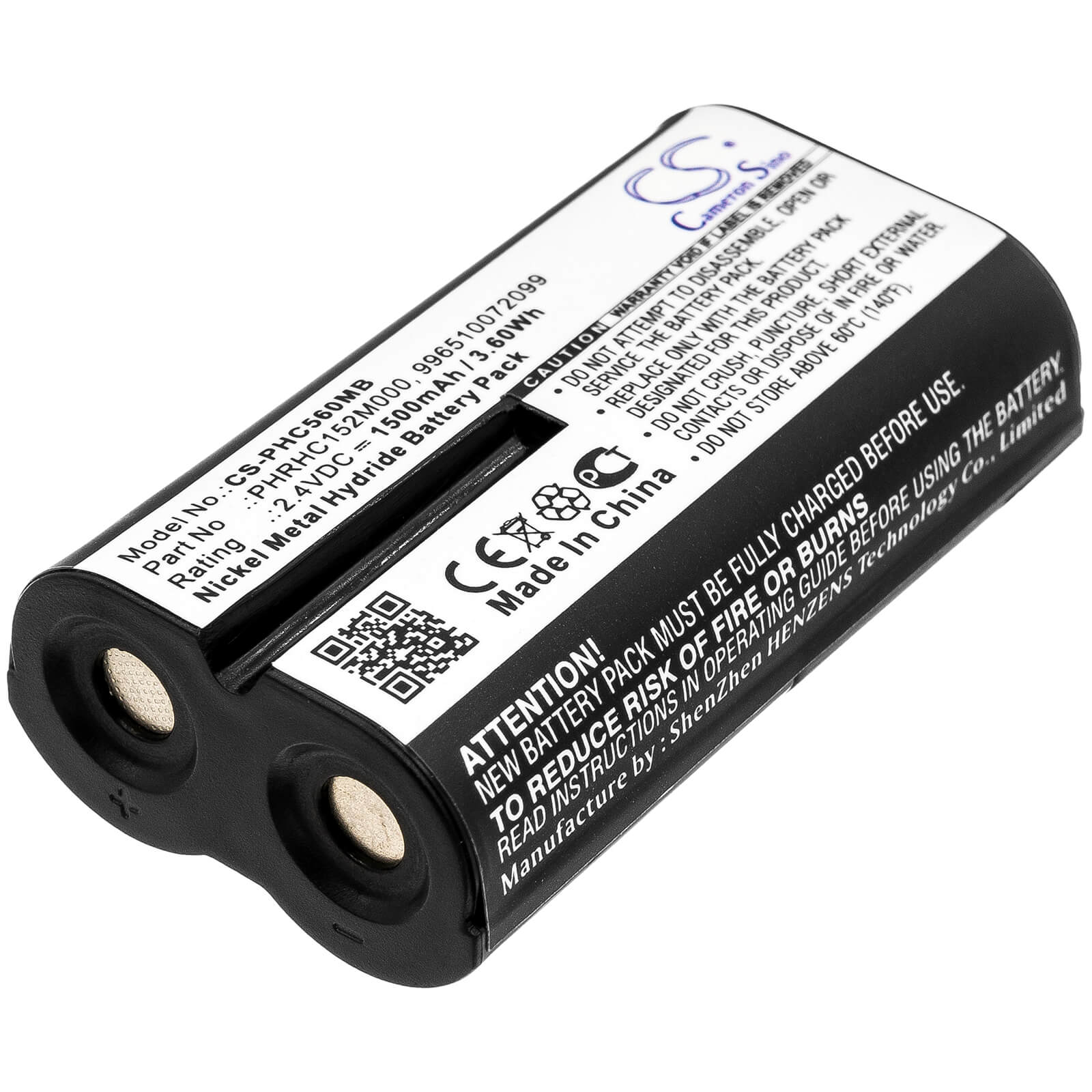 2.4V, 1500mAh, Ni-MH Battery fits Philips, Avent Cd570/10, Avent Scd560/10, 3.6Wh