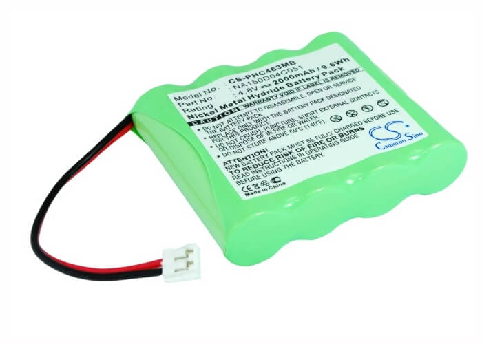 4.8V, 2000mAh, Ni-MH Battery fits Philips, Sbc-eb4880 E2005, Sbc-sc463, 9.6Wh