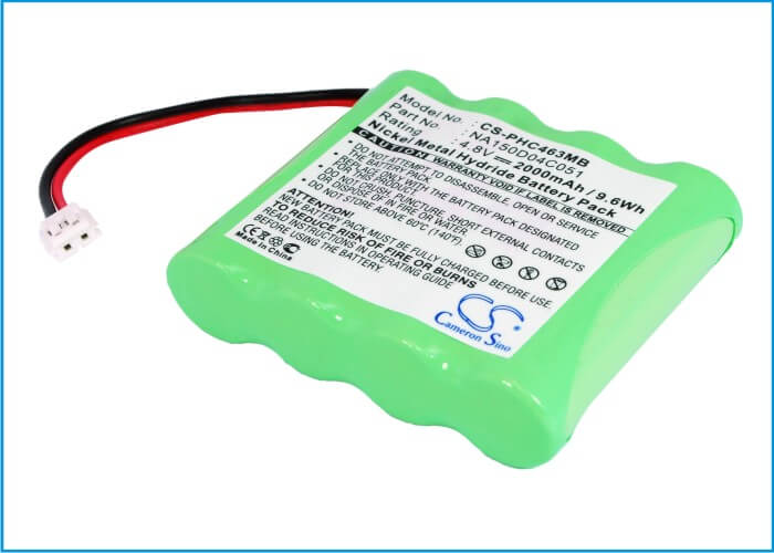 4.8V, 2000mAh, Ni-MH Battery fits Philips, Sbc-eb4880 E2005, Sbc-sc463, 9.6Wh