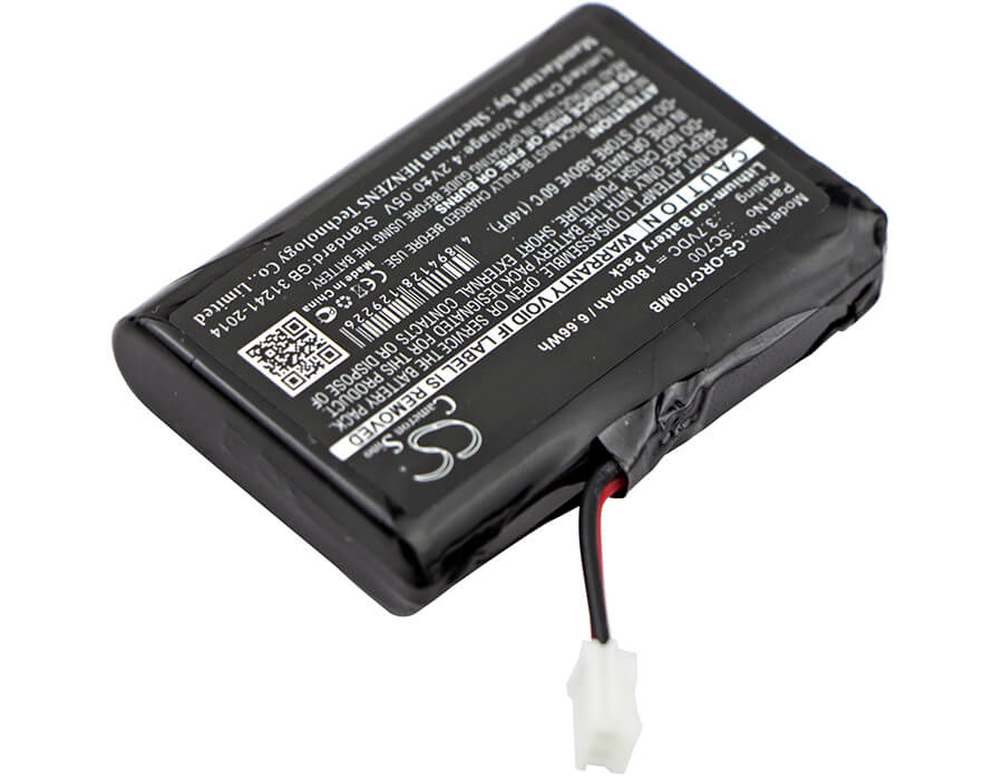 3.7V, 1800mAh, Li-ion Battery fits Oricom, Sc700, Secure 700, 6.66Wh