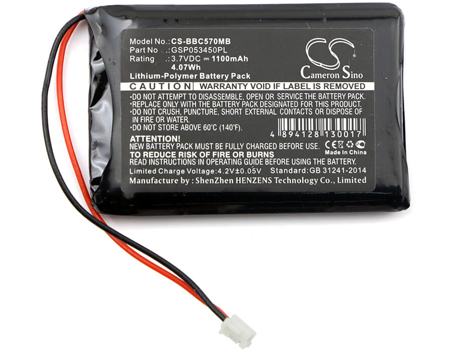 3.7V, 1100mAh, Li-Polymer Battery fits Babyalarm, Bc-5700d, Neonate Bc-5700d, 4.07Wh