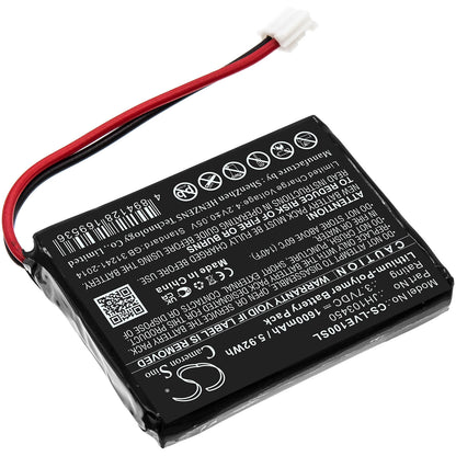 3.7V, 1600mAh, Li-Polymer Battery fits Levana, Jena, Palm, 5.92Wh