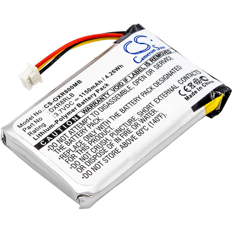3.7V, 1150mAh, Li-Polymer Battery fits Infant Optics, Dxr-8, 4.255Wh