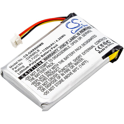 3.7V, 1150mAh, Li-Polymer Battery fits Infant Optics, Dxr-8, 4.255Wh