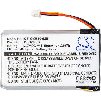 3.7V, 1150mAh, Li-Polymer Battery fits Infant Optics, Dxr-8, 4.255Wh