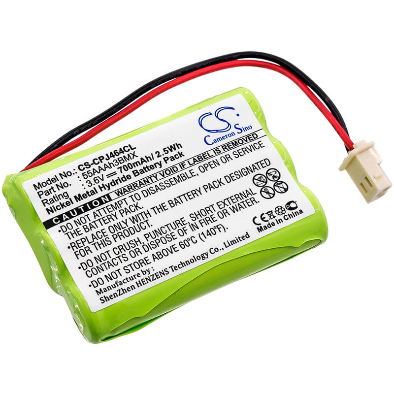 Babyphone 3.6V, 700mAh, Ni-MH Battery fits Cortelco, 586002tp227f, 2.52Wh
