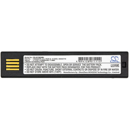 3.7V, 2000mAh, Li-ion Battery fits Honeywell, 1202g, 3820, 7.4Wh