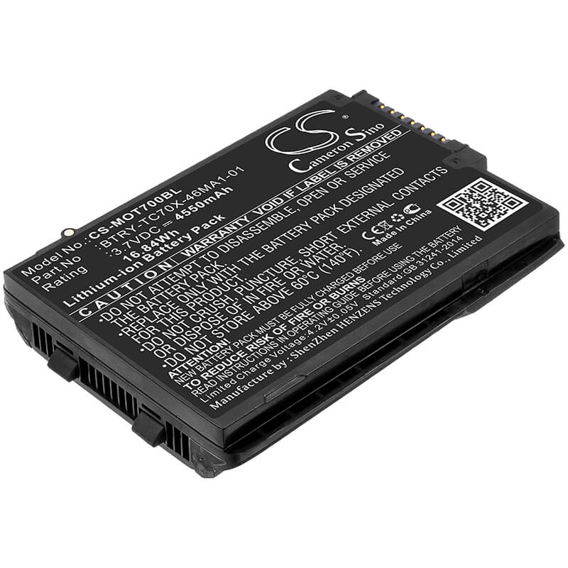 3.7V, 4550mAh, Li-ion Battery fits Motorola, Tc70, Tc75, 16.835Wh