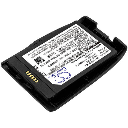 Black, 3.7V, 3600mAh, Li-Polymer Battery fits Dolphin, 7800, 13.32Wh