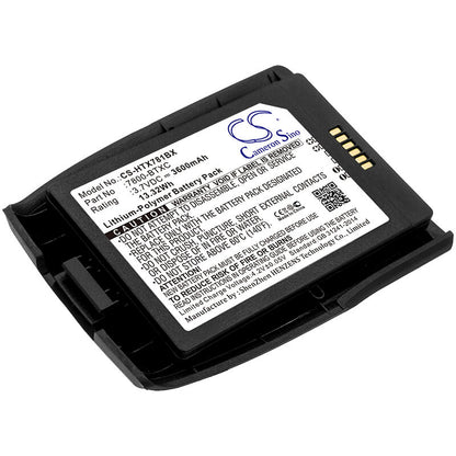 Black, 3.7V, 3600mAh, Li-Polymer Battery fits Honeywell, Dolphin 7800, 13.32Wh