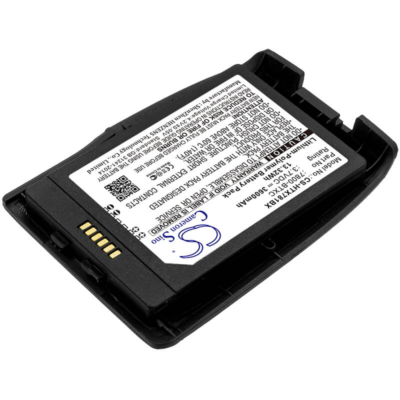 Black, 3.7V, 3600mAh, Li-Polymer Battery fits Honeywell, Dolphin 7800, 13.32Wh