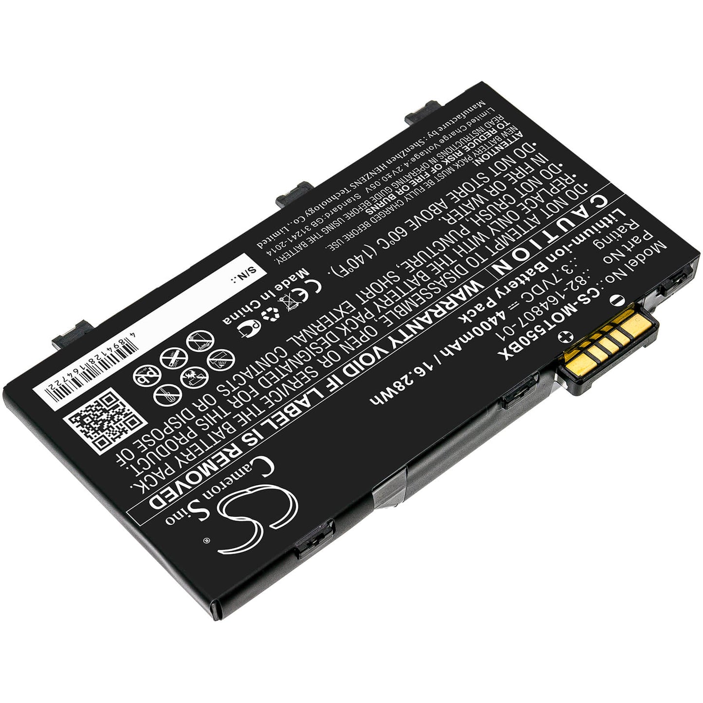 3.7V, 4400mAh, Li-ion Battery fits Motorola, Es85, Es85xx, 16.28Wh