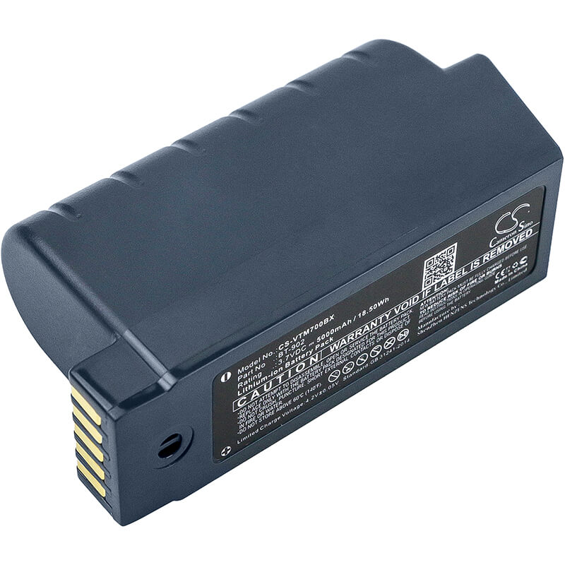 3.7V, 5000mAh, Li-ion Battery fits Vocollect, A700, A710, 18.5Wh