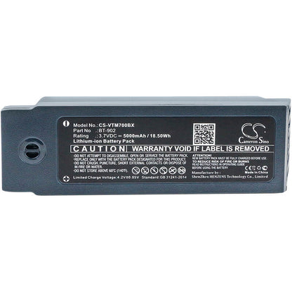 3.7V, 5000mAh, Li-ion Battery fits Vocollect, A700, A710, 18.5Wh