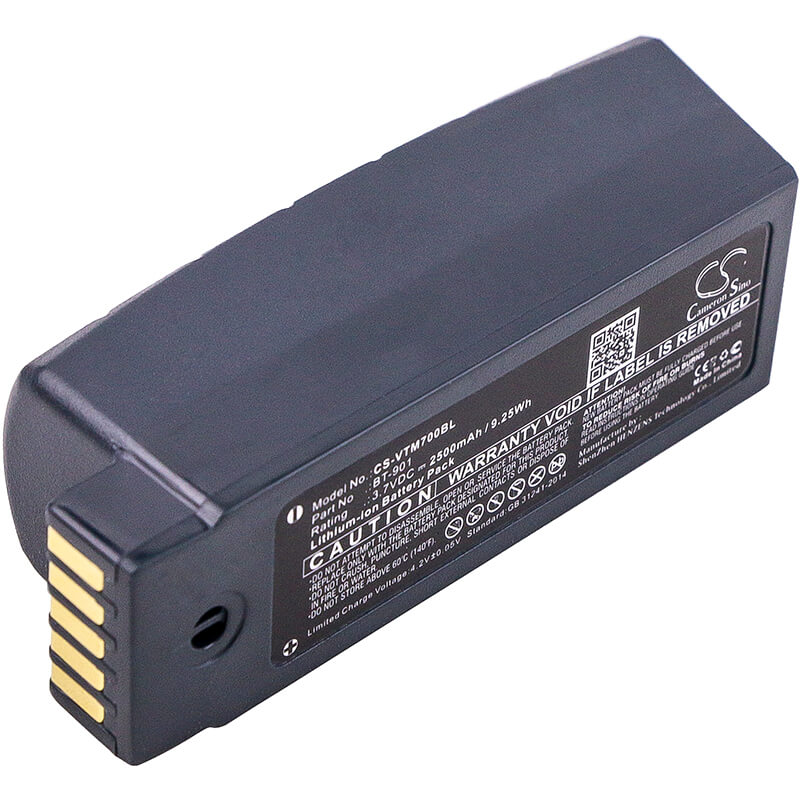 3.7V, 2500mAh, Li-ion Battery fits Vocollect, A700, A710, 9.25Wh