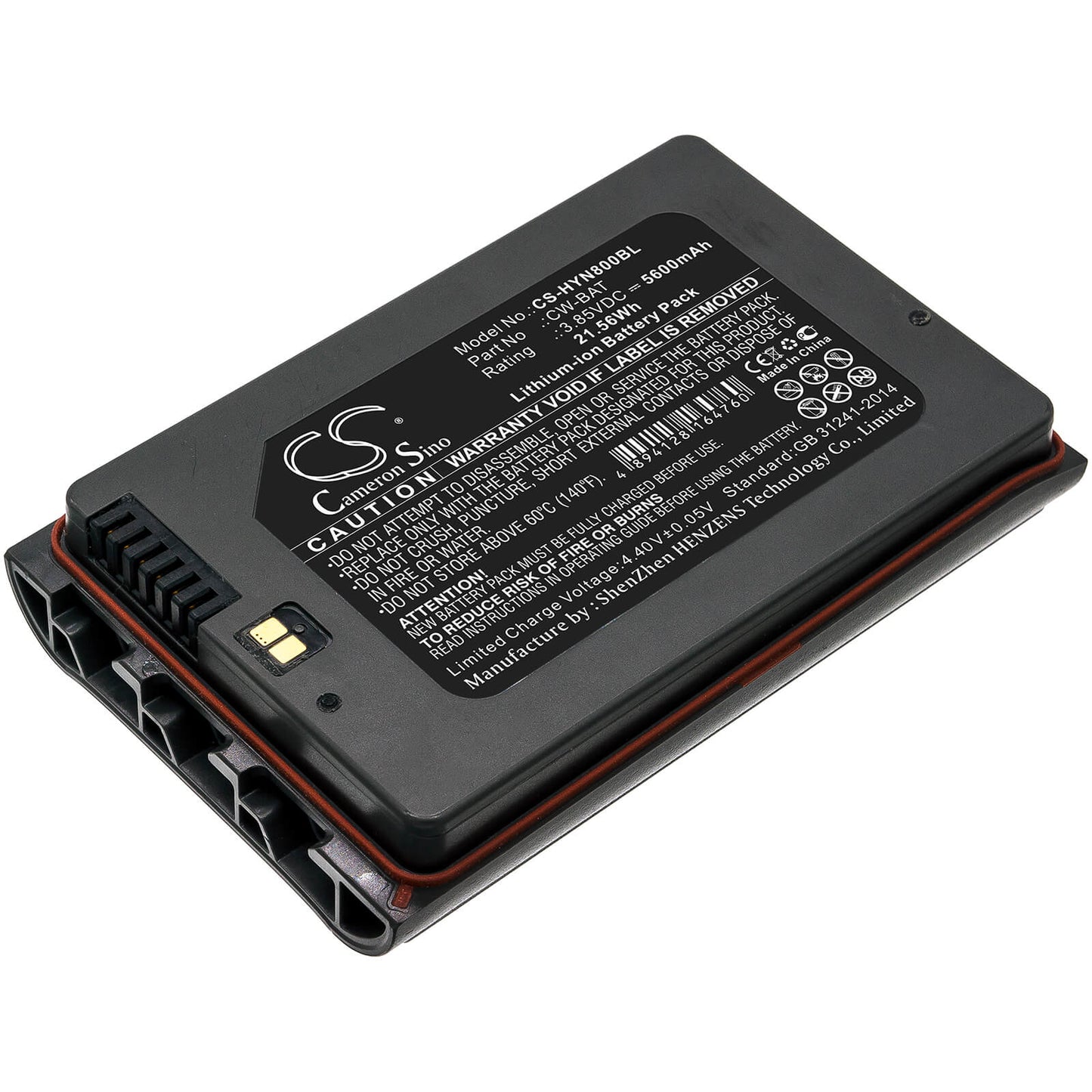 3.85V, 5600mAh, Li-ion Battery fits Honeywell, Cn80l0n, Dolphin Cn80, 21.56Wh
