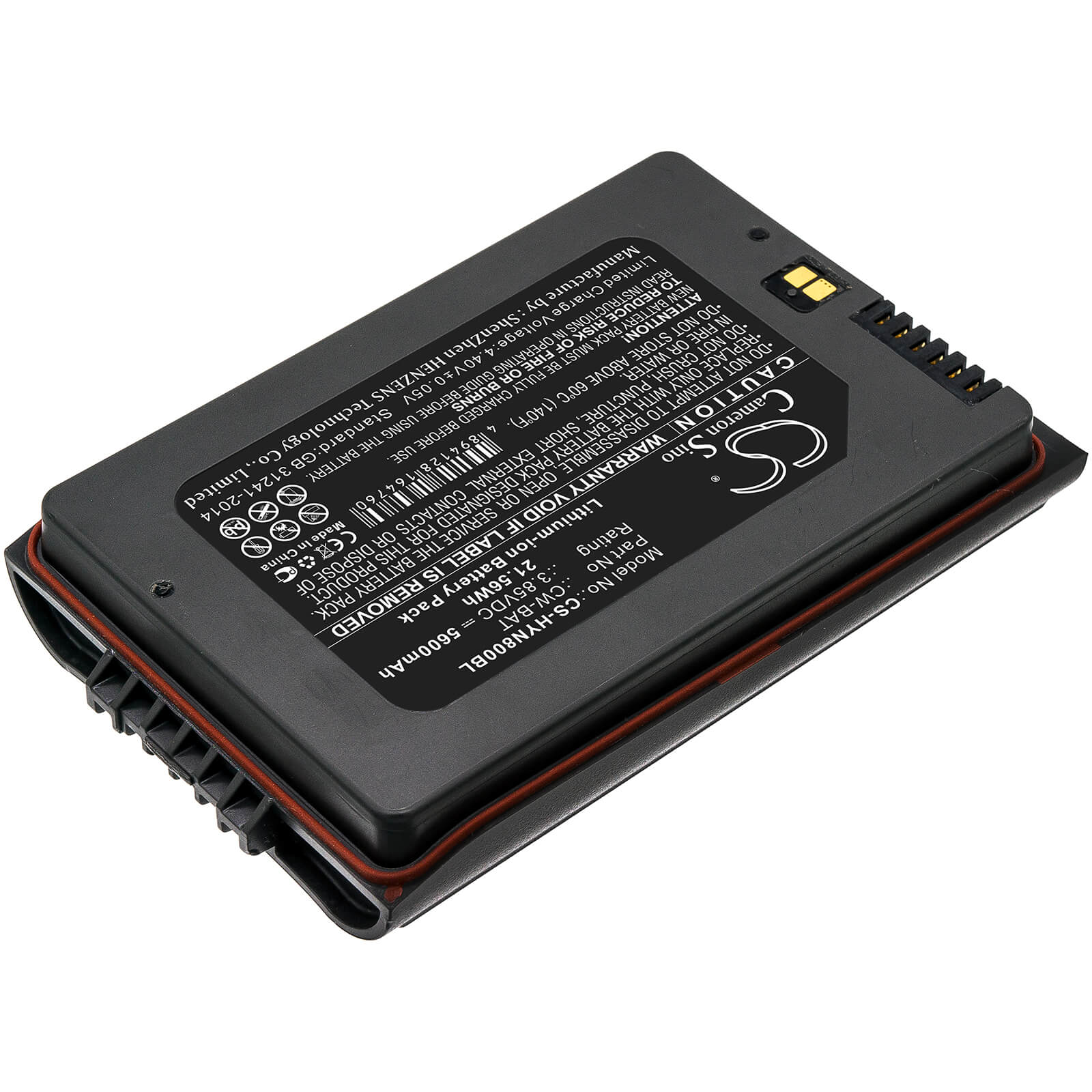 3.85V, 5600mAh, Li-ion Battery fits Honeywell, Cn80l0n, Dolphin Cn80, 21.56Wh