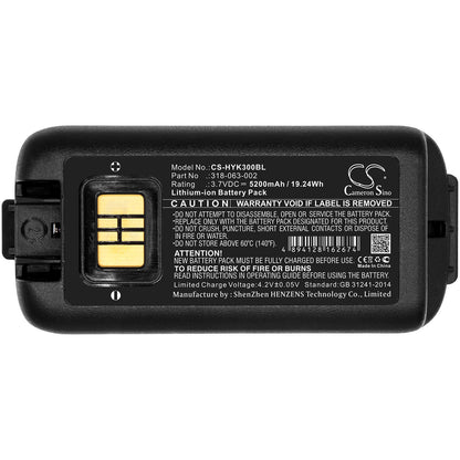 3.7V, 5200mAh, Li-ion Battery fits Honeywell, Ck3, Ck3b, 19.24Wh