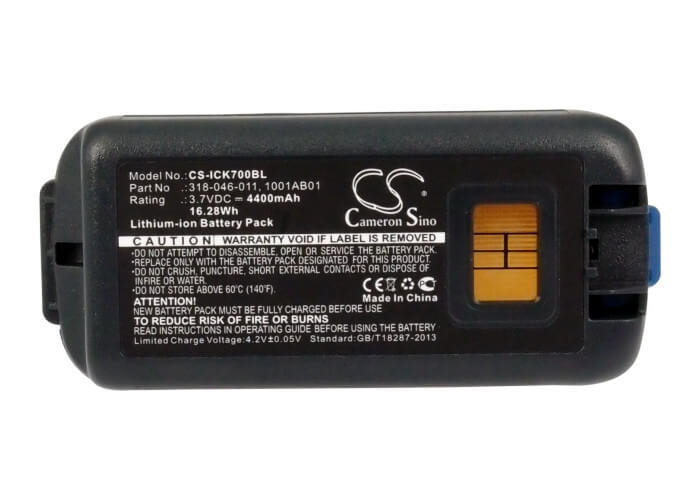 3.7V, 4400mAh, Li-ion Battery fits Intermec, Ck70, Ck71, 16.28Wh