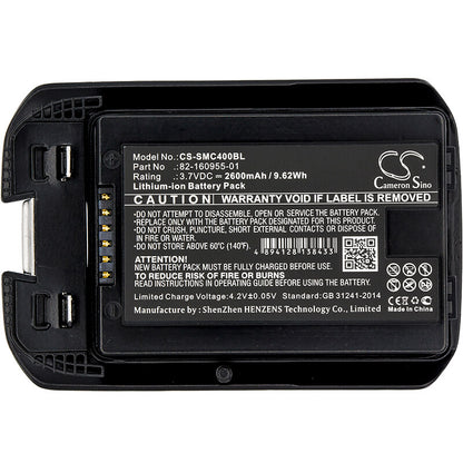 Black, 3.7V, 2600mAh, Li-ion Battery fits Motorola, Mc40, Mc40c, 9.62Wh