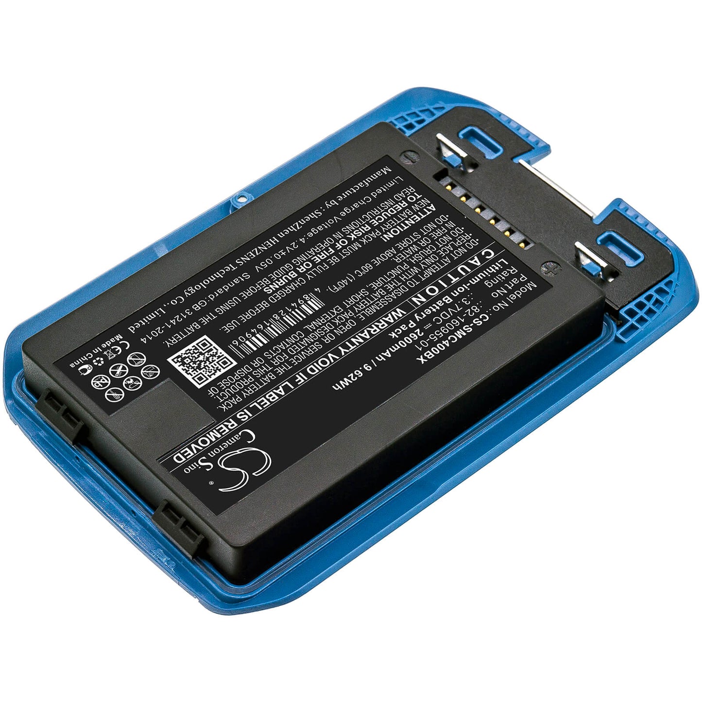Blue, 3.7V, 2600mAh, Li-ion Battery fits Motorola, Mc40, Mc40c, 9.62Wh
