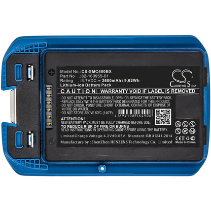 Blue, 3.7V, 2600mAh, Li-ion Battery fits Motorola, Mc40, Mc40c, 9.62Wh